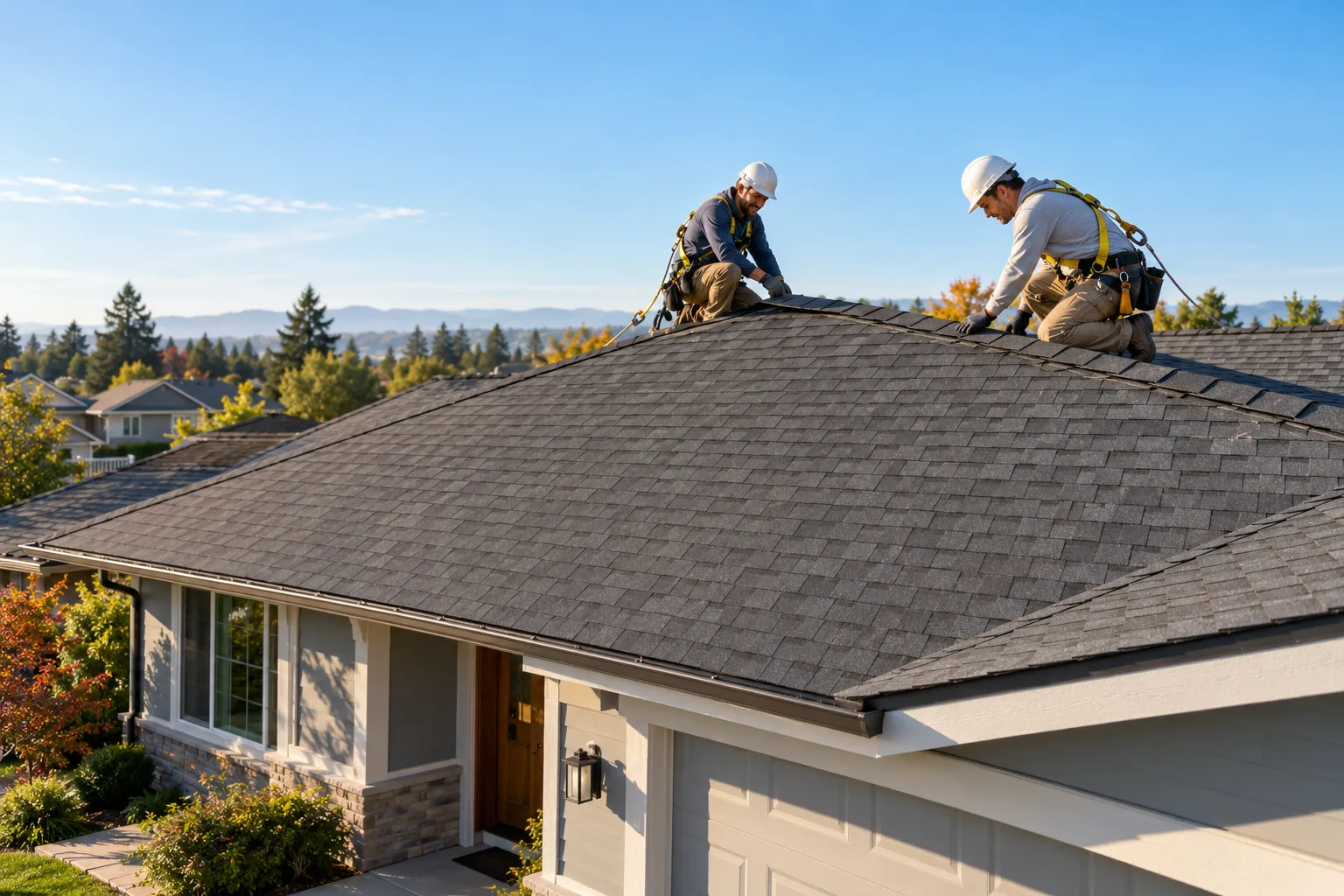A new shingle roof on a ranch-style home in Pevely